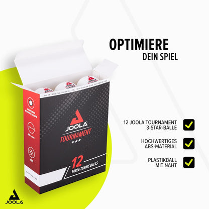 Table Tennis Balls 3-Star, Premium Quality, 3 Stars, Excellent Playing Properties and Long Durability, Compatible for Indoor and Outdoor Use