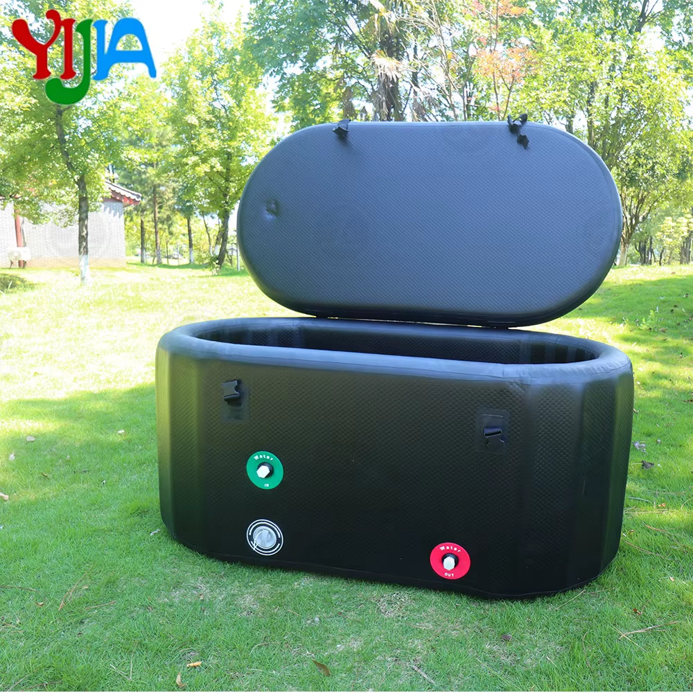Inflatable Ice Bath Tub Portable Ice Bath Tub Large Oval Portable Cold Plunge Tub Outdoor Bathtub for Adults Recovery Athletes