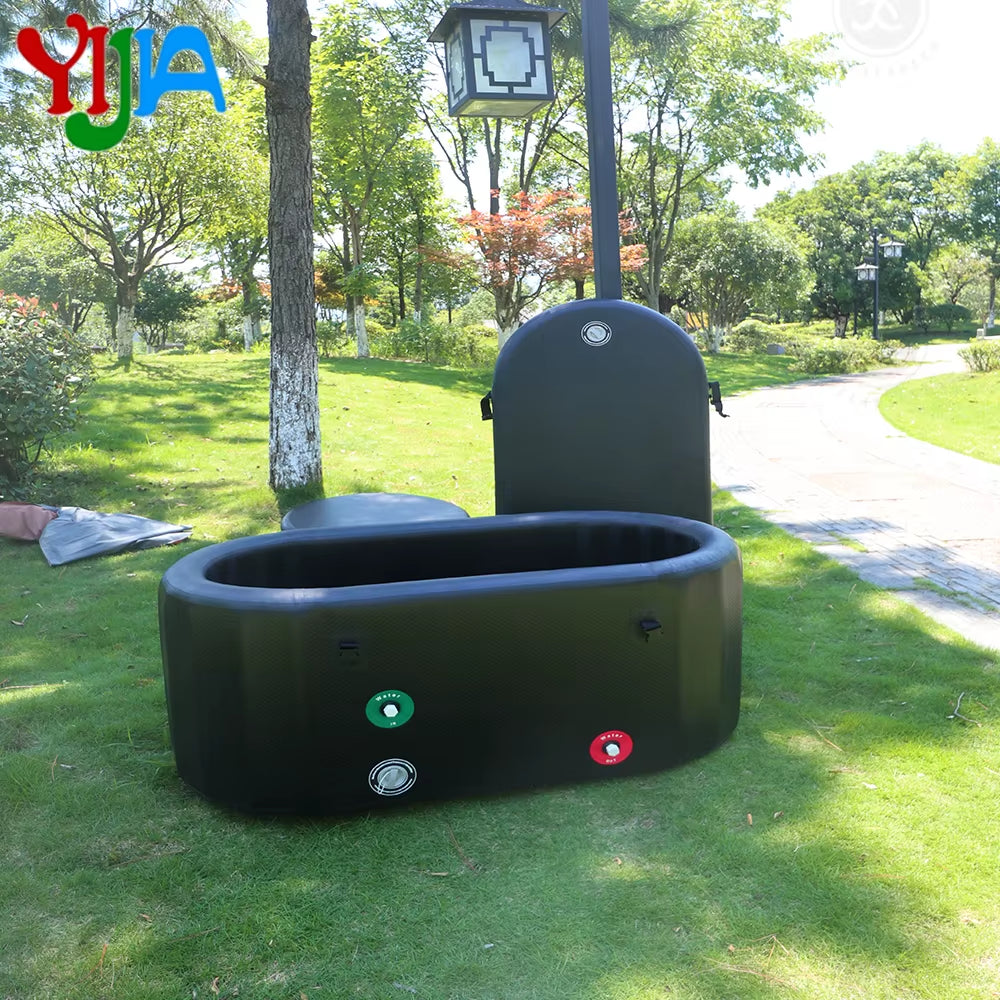 Inflatable Ice Bath Tub Portable Ice Bath Tub Large Oval Portable Cold Plunge Tub Outdoor Bathtub for Adults Recovery Athletes