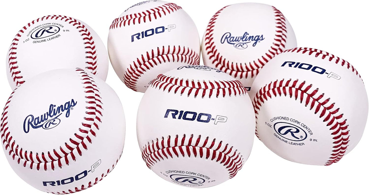 | R100-P Practice Baseballs | Collegiate | High School | Youth | Flat/Raised Seam Options