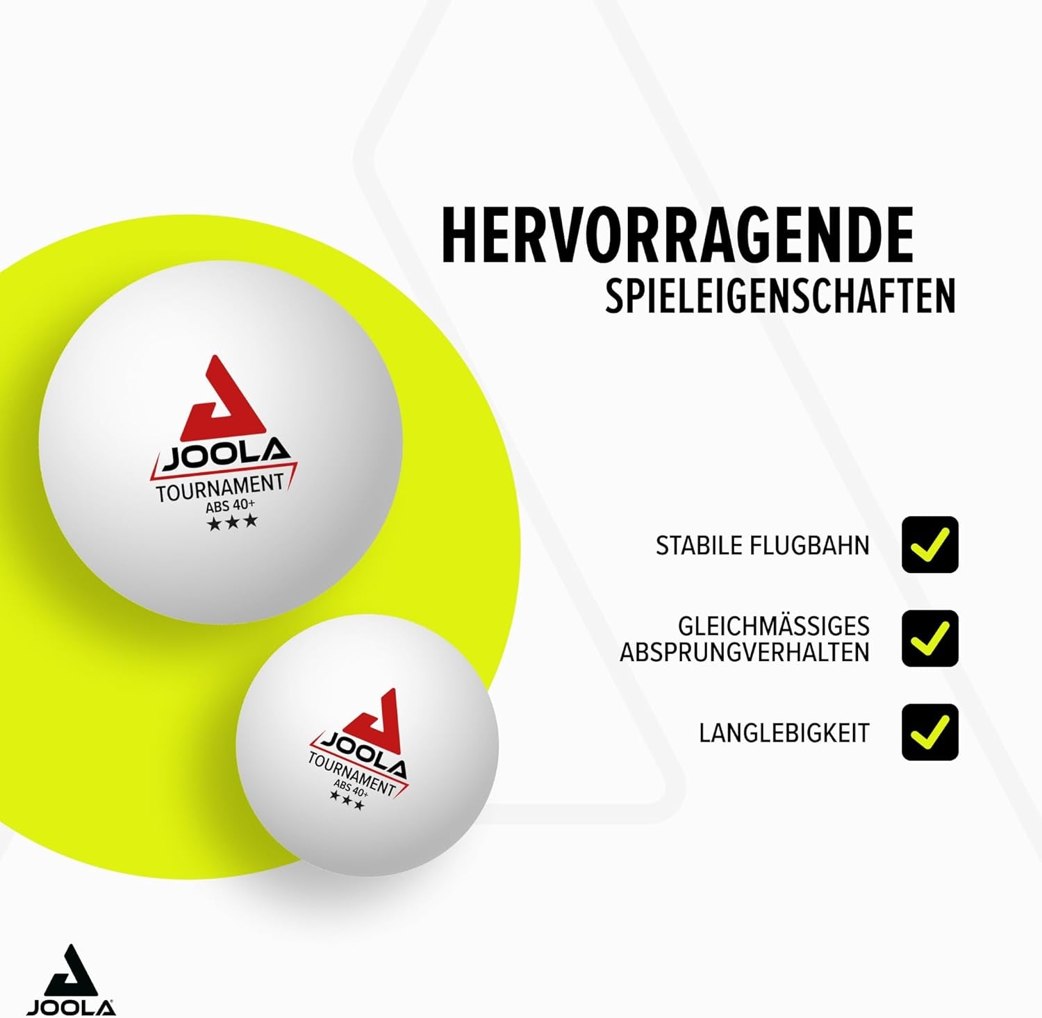 Table Tennis Balls 3-Star, Premium Quality, 3 Stars, Excellent Playing Properties and Long Durability, Compatible for Indoor and Outdoor Use